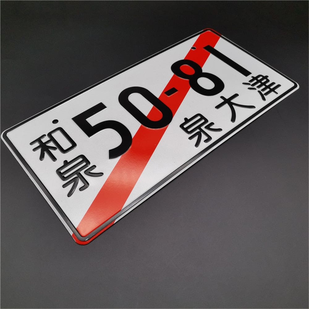 50-81 Temporary JDM License Plate