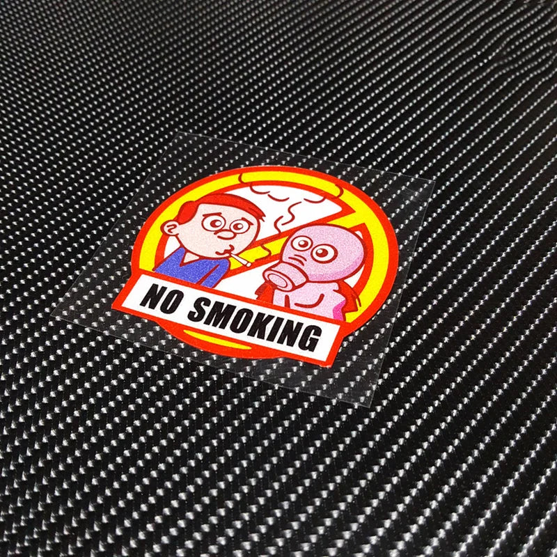 NO SMOKING Cartoon Sticker Decal