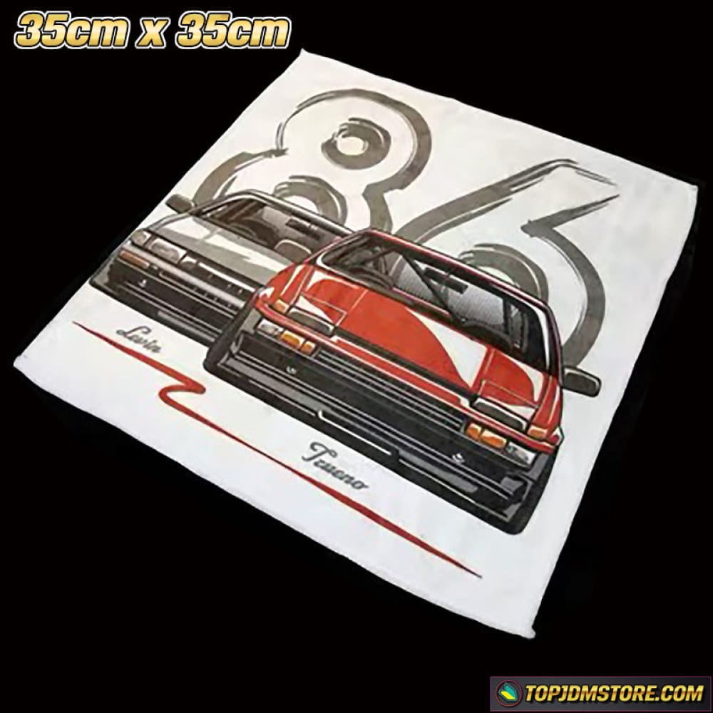 AE86 Trueno Levin JDM Car Towel 35cm x 35cm