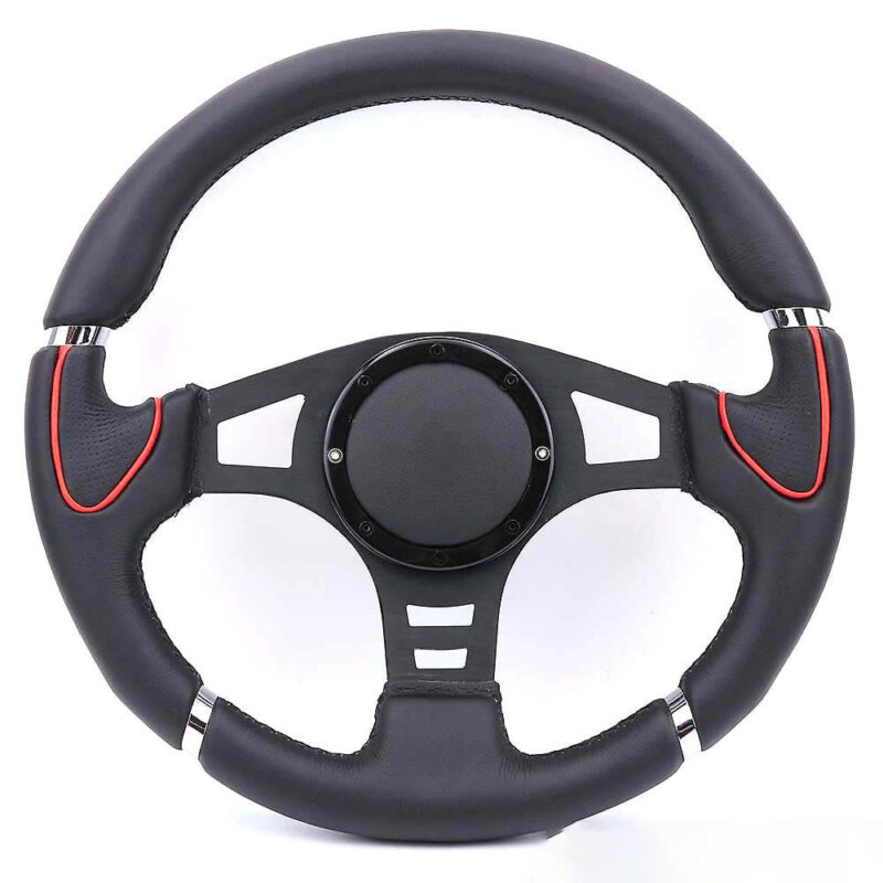 Aftermarket Genuine Leather Steering Wheel 14inch