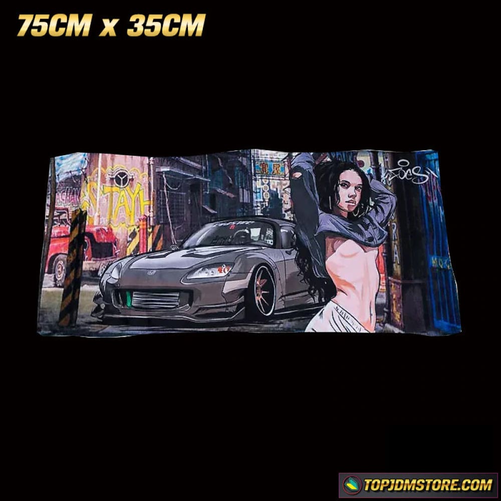 S2K Babe JDM Car Towel 75cm x 35cm