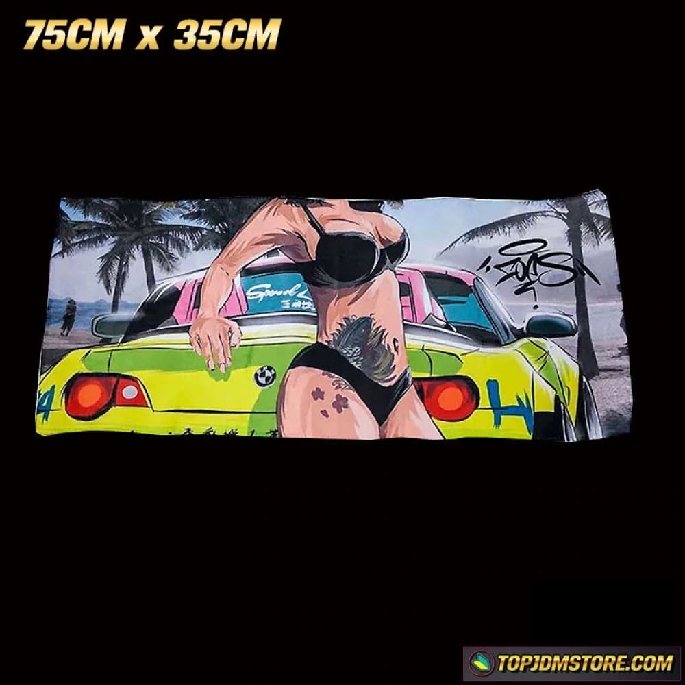 Bikini Babe JDM Car Towel 75cm x 35cm