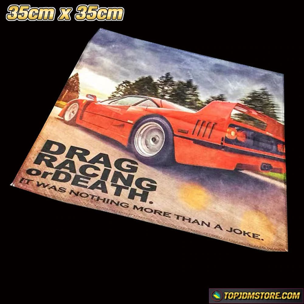 Drag Racing JDM Car Towel 35cm x 35cm