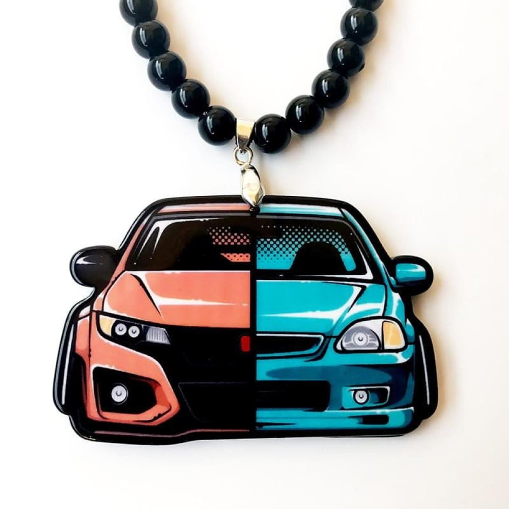 JDM Car Two Generation Front Badge Emblem Pendant Accessory