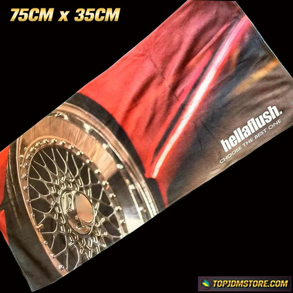 Hellaflush JDM Car Towel 75cm x 35cm