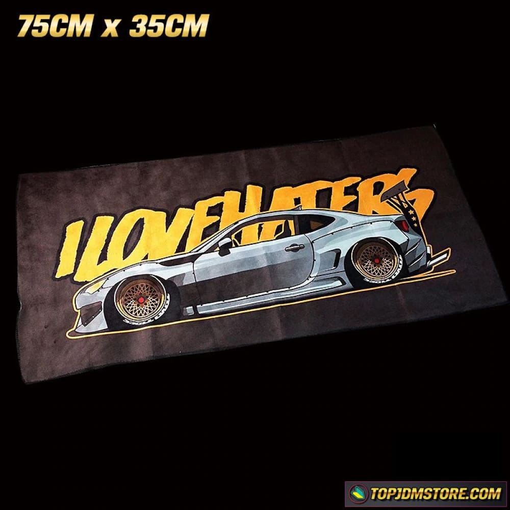 I LOVE HATERS JDM Car Towel 75cm x 35cm