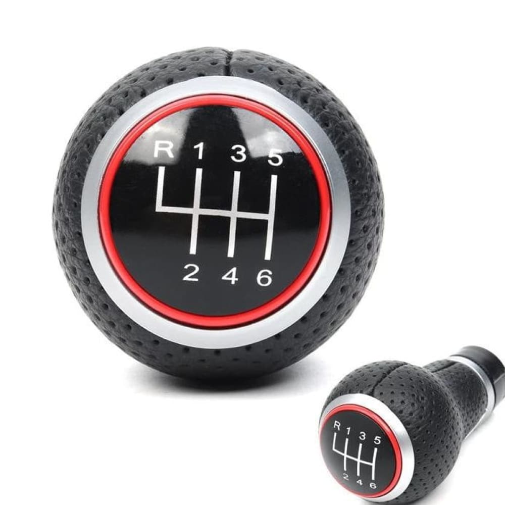 Manual Gear 6 Speed Transmission Shift Knob Perforated Leather for Audi A4 S4 B8 8K A5 8T Q5 8R S Line 07-15