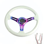 Modern Design ABS Deep Dish Steering Wheel 14inch White