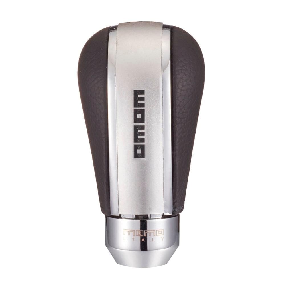 MOMO 5 Speed Manual or Automatic Shift Knob Leather Silver