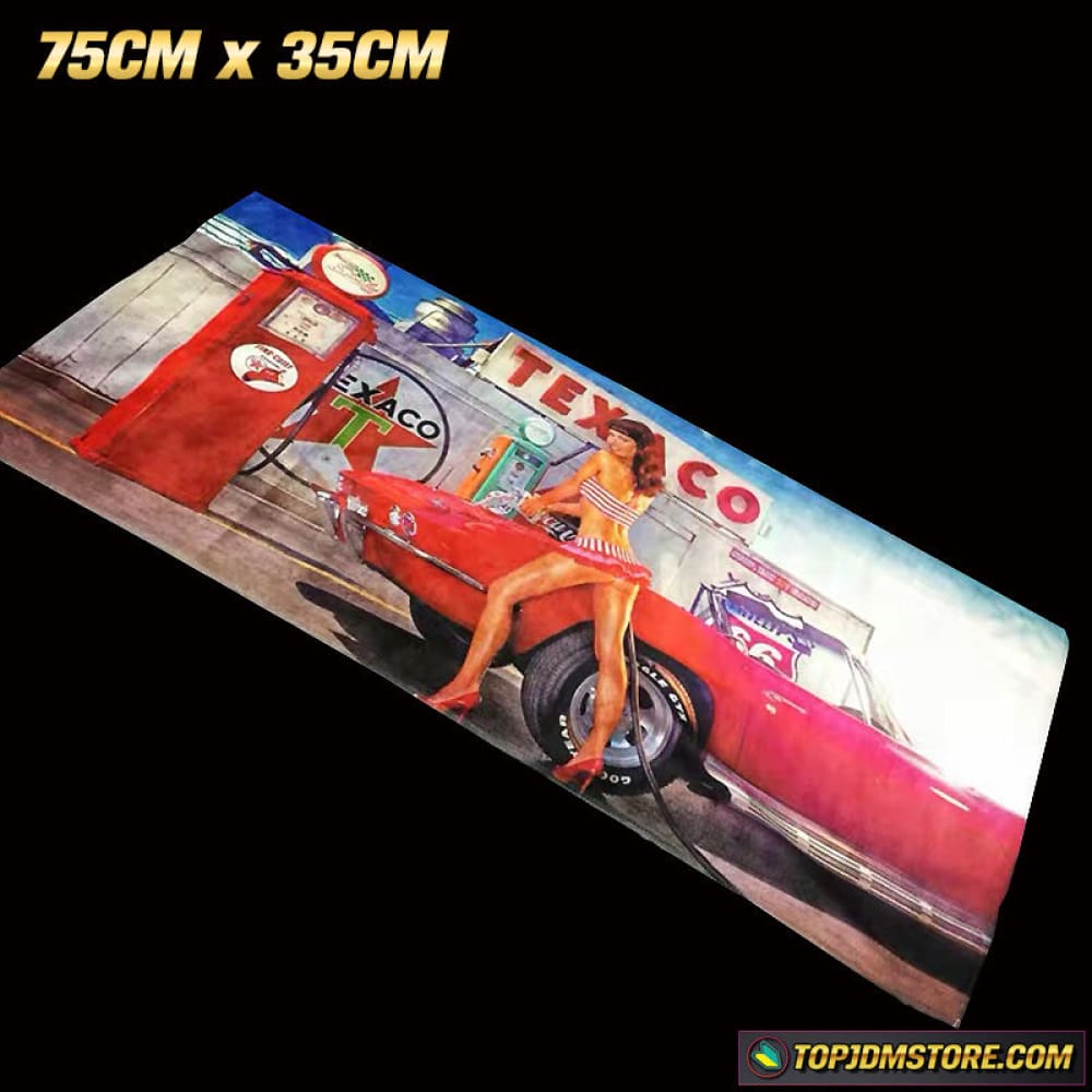 Gas Pumpin Babe JDM Car Towel 75cm x 35cm