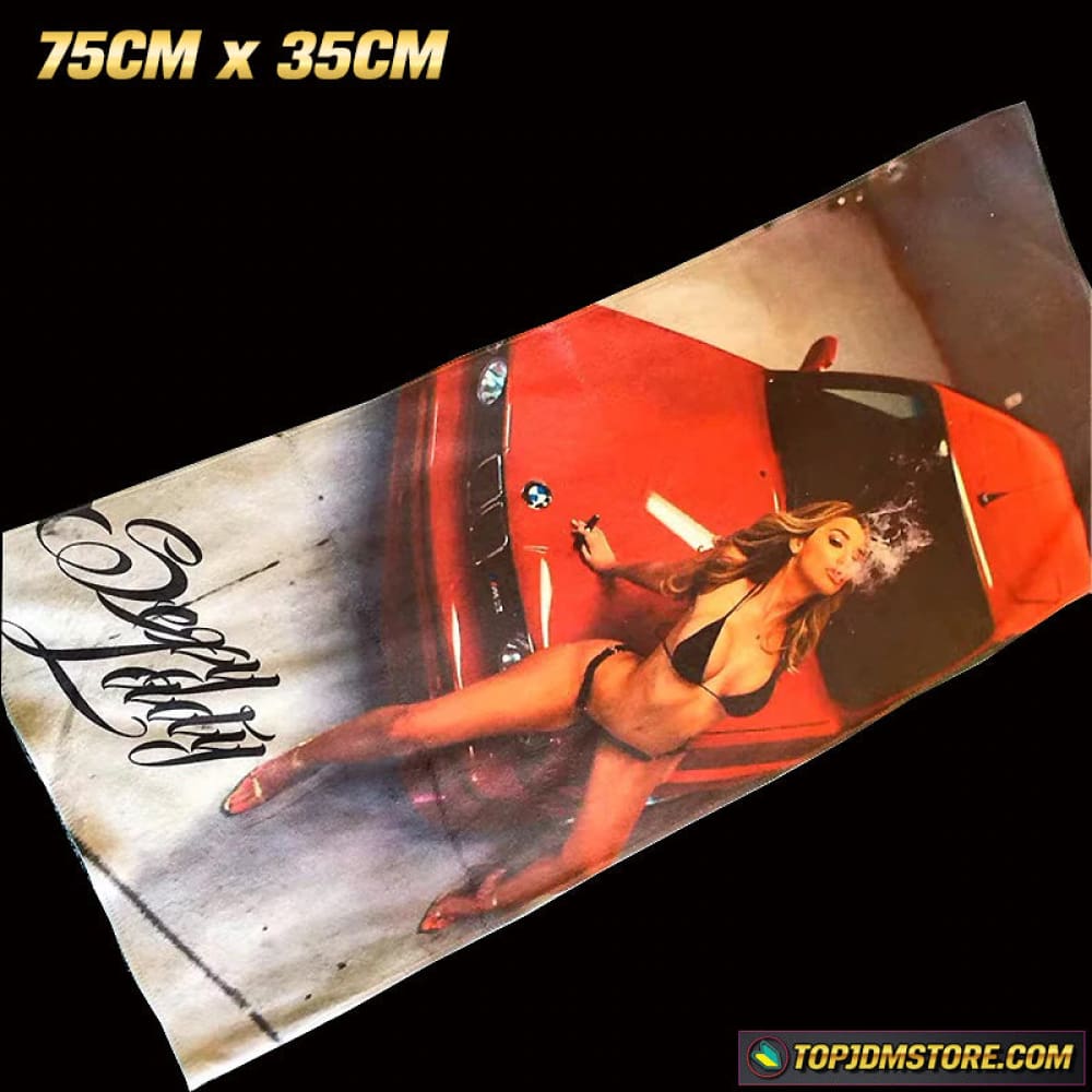 Sexy Lady JDM Car Towel 75cm x 35cm