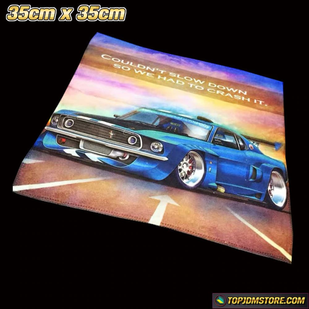 Stanced Mustang JDM Car Towel 35cm x 35cm