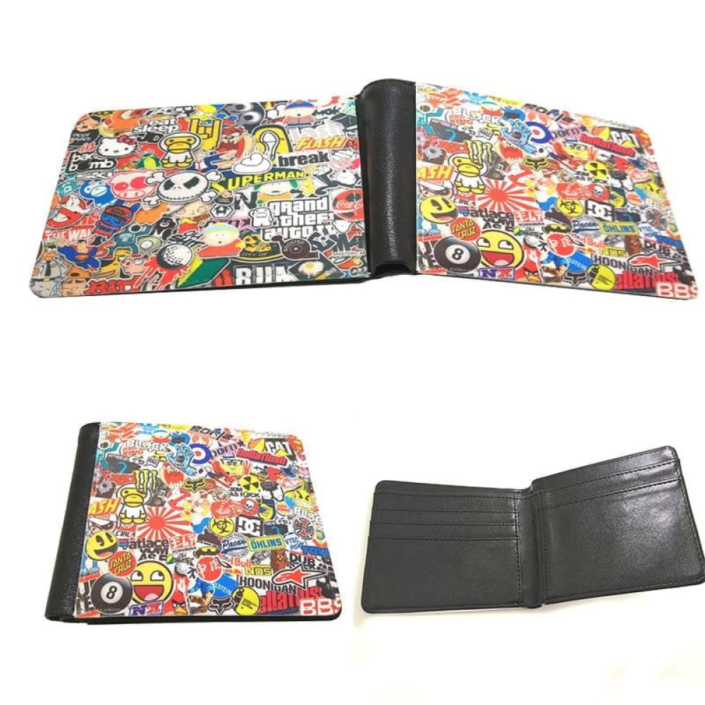 JDM Sticker Bomb Grafitti Tuner Hellaflush Wallet