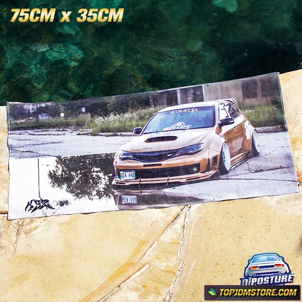 Subie STI JDM Car Towel 75cm x 35cm