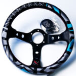 Vertex Embroidered Maze Steering Wheel Leather Deep Dish 13"