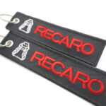 Recaro Keychain Embroidered Jet Tag Ring