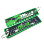 JDM Bride illest Racing Key Ring Embroidery Keychain Green