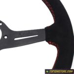 Aftermarket Italy ND Black Suede Leather Steering Wheel 14inch