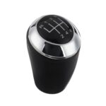 Chrome Black Leather 5/6 Speed MT Shift Knob Shifter for Mazda 3,5,6 Series CX-7 MX-5