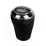 Chrome Black Leather 5/6 Speed MT Shift Knob Shifter for Mazda 3,5,6 Series CX-7 MX-5