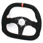 OMP Flat Suede Carbon Fiber Superquadro Steering Wheel