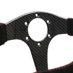 OMP Flat Suede Carbon Fiber Superquadro Steering Wheel