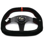 OMP Flat Suede Carbon Fiber Superquadro Steering Wheel