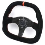 OMP Flat Suede Carbon Fiber Superquadro Steering Wheel