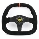 OMP Flat Suede Carbon Fiber Superquadro Steering Wheel