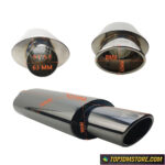 Aftermarket Racing Exhaust Muffler Ellipse Tip 90mm 3.5"