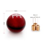 Mugen Red Carbon Fiber Round Shift Knob