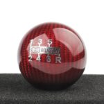 Mugen Red Carbon Fiber Round Shift Knob