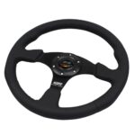 Mugen Steering Wheel Leather Perforated Flat 14"