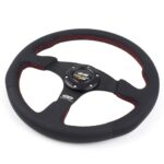 Mugen Steering Wheel Leather Perforated Flat 14"