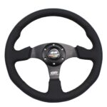 Mugen Steering Wheel Leather Perforated Flat 14"