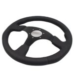 Mugen Steering Wheel Leather Perforated Flat 14"