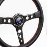 ND Perforated Leather Carbon Fiber Frame Steering Wheel