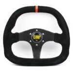 OMP Real Carbon Fiber Flat Suede Rally Sport Steering Wheel