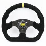 OMP Real Carbon Fiber Flat Suede Rally Sport Steering Wheel