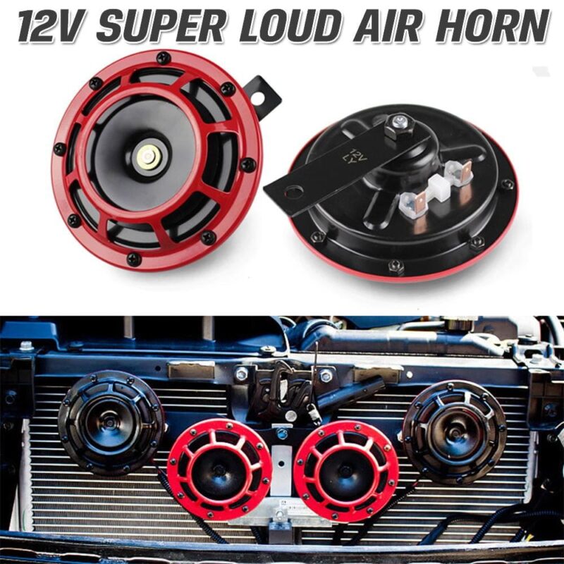 Super Loud Compact Car Blast Tone Air Horn Kit 110DB 12V